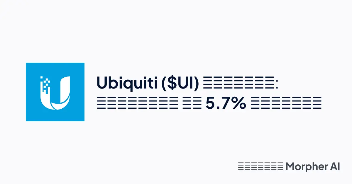 Ubiquiti ($UI) Stock Forecast