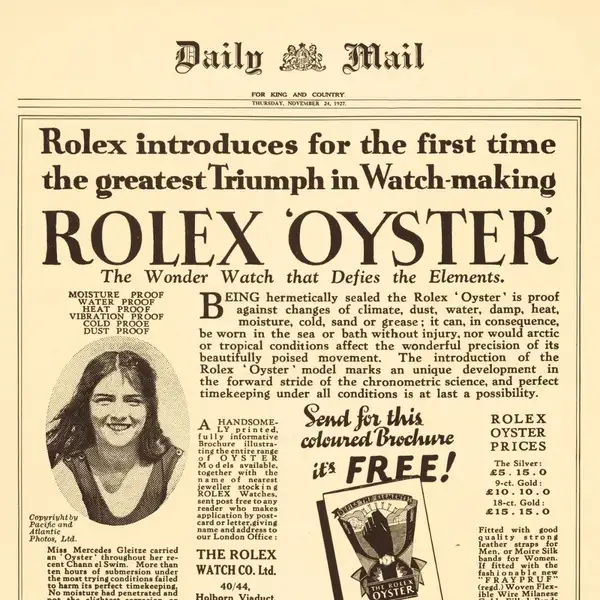 Rolex Oyster Advertisement