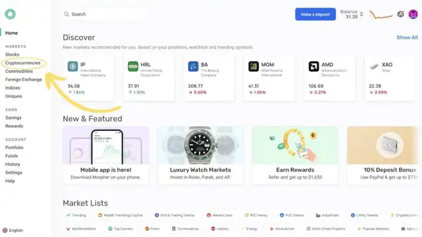 Cryptomonnaies de Morpher