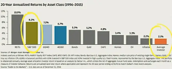 20-Year Annualized Returns by Asset Class