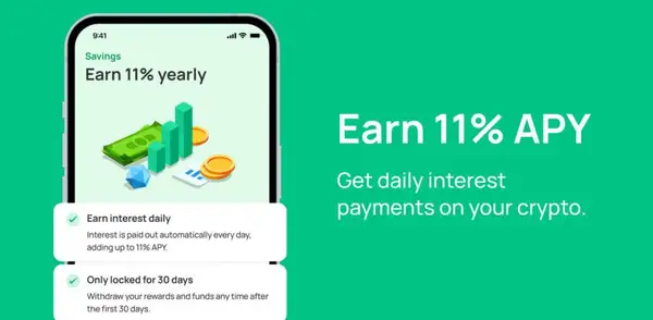 Morpher savings account with 11% APY