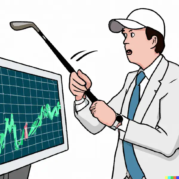A golfer playing the stock market, momentum trading