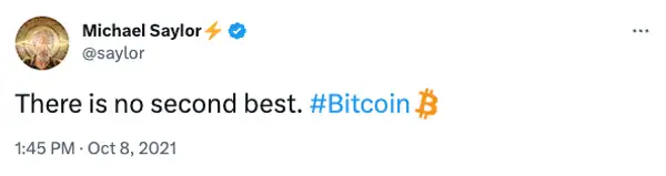 Michael Saylor Tweet, Es gibt kein besseres. #Bitcoin
