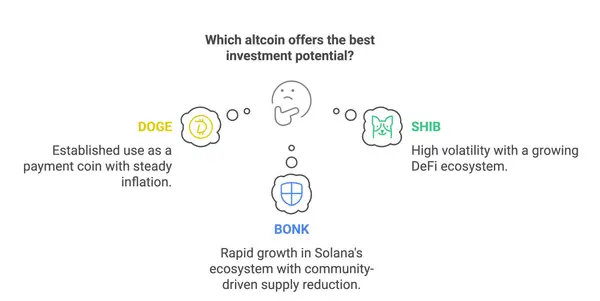 Which one to buy: SHIB vs DOGE vs BONK comparison 