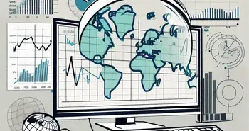 Ein Aktienmarkt-Diagramm auf einem Computerbildschirm