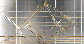 Zwei sich kreuzende goldene Linien