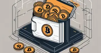 A bitcoin wallet symbolically represented as a secure vault