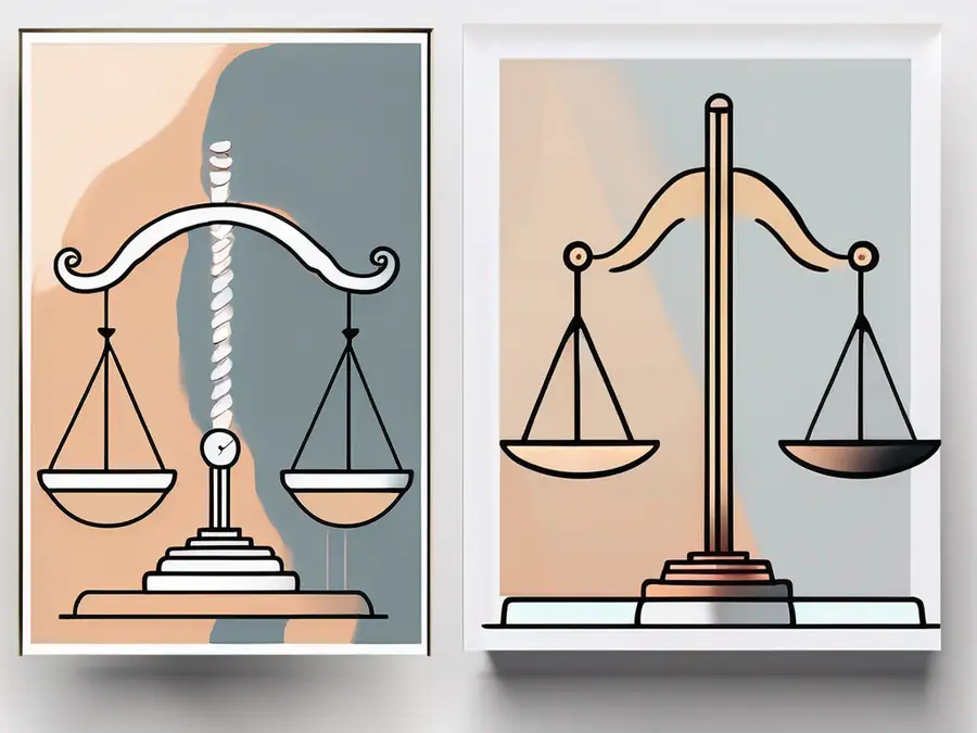 A traditional physical artwork and a digital artwork side by side