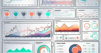 A complex digital dashboard with various graphs
