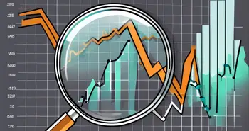 Ein Vergrößerungsglas, das über einer Kombination aus einem Bitcoin-Symbol und einem ETF-Symbol schwebt.
