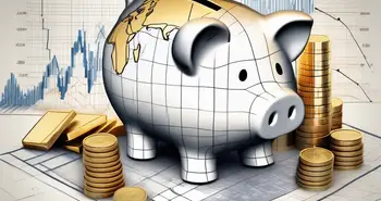 Eine vielfältige Auswahl an Anlage-Symbolen wie ein Sparschwein.