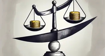 A large scale balancing on a coin