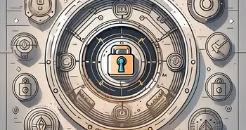 A secure vault with various cryptocurrency symbols on it