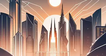 Eine futuristische Stadtsilhouette