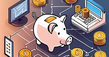 Eine digitale Blockchain mit verschiedenen Transaktionsblöcken.