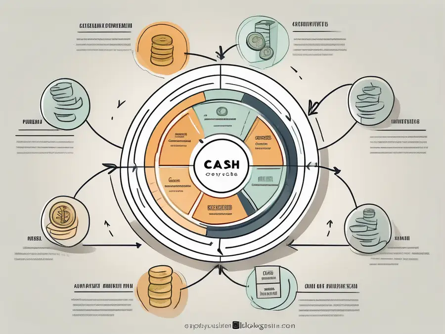 A circular flow diagram showing the process of purchasing inventory