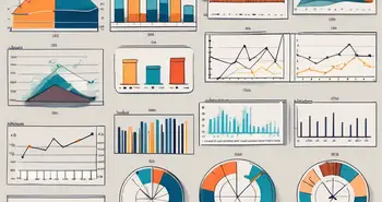 Various types of chart indicators such as line graphs