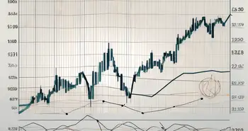 A dynamic forex chart with a rising line graph