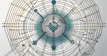 Ein komplexes Netz aus miteinander verbundenen geometrischen Mustern