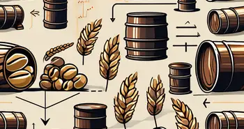 Various commodities such as oil barrels