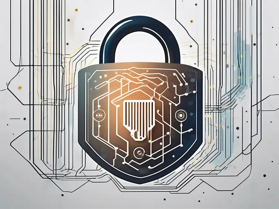 A sturdy digital lock symbolizing encryption