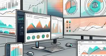 Eine futuristische digitale Handelsplattform