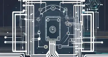 Eine Blockchain-Struktur, die nach oben aufsteigt