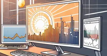 Ein Computerbildschirm, der verschiedene Kryptowährungsdiagramme und -graphen anzeigt.