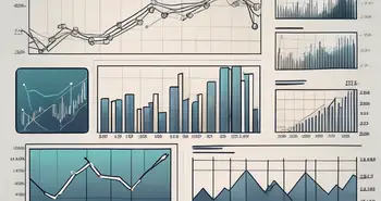 Various stock market indicators like graphs