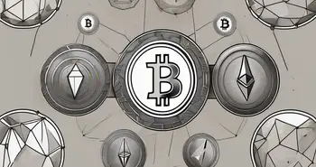 Verschiedene Kryptowährungen wie Bitcoin