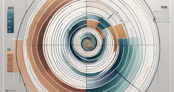 A fibonacci spiral overlaid on a graph representing forex trading data