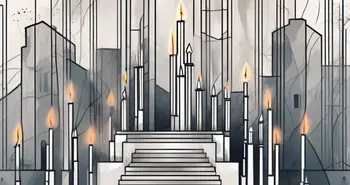 Ein abstraktes Candlestick-Diagramm mit einem hervorgehobenen "abandoned baby"-Muster