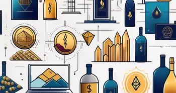 Ein lebendiges Portfolio, das von Symbolen repräsentiert wird, die verschiedene alternative Anlagen wie Immobilien darstellen