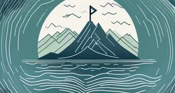 Eine von Wasser umgebene Insel