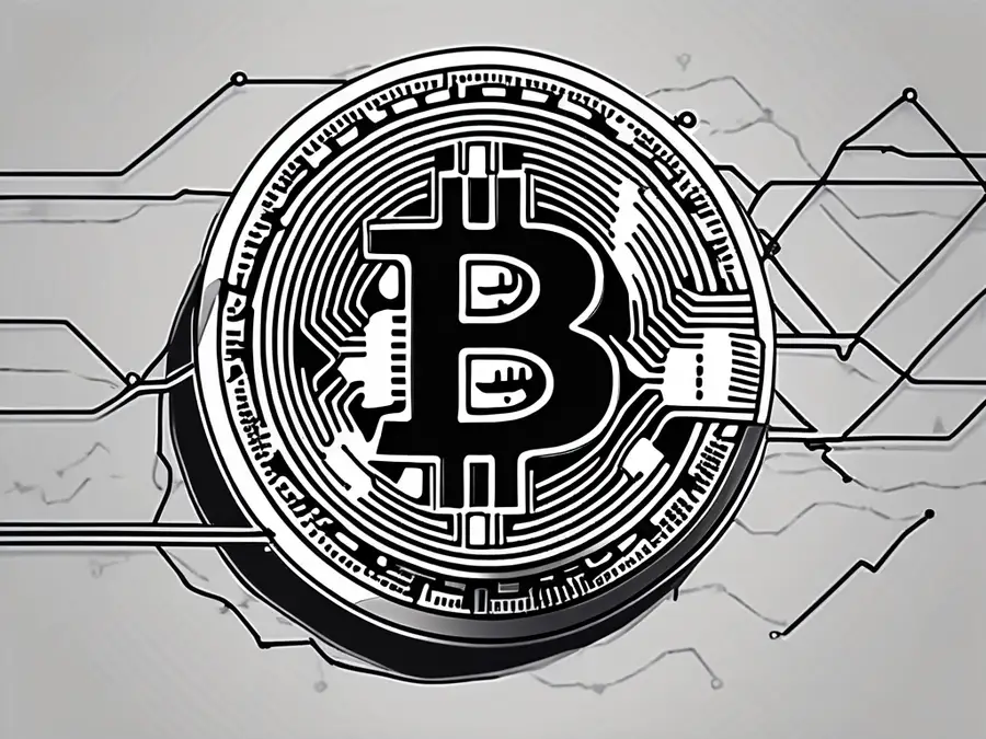 A symbolic representation of a bitcoin