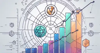 Ein aufsteigendes Diagramm, das das Wachstum von MEV-Krypto symbolisiert