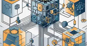 Eine sichere Blockchain, dargestellt durch miteinander verbundene Würfel