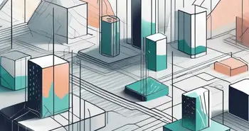 Eine digitale Landschaft mit einer Reihe von Datenblöcken, die in sichere Token umgewandelt werden