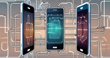 Various interconnected smartphone apps forming a chain