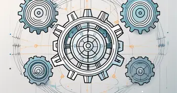 Three interconnected gears