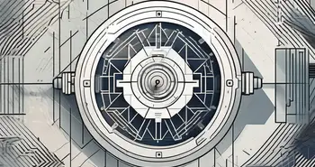 A secure vault being locked by a complex geometric pattern