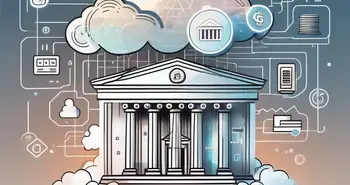 A bank floating on a cloud