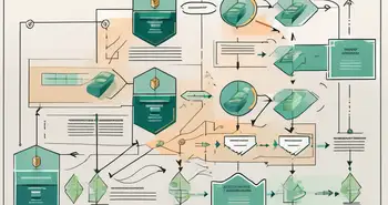 An elegant flowchart depicting the movement of money through an economy