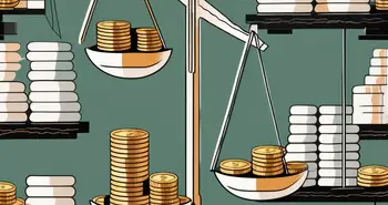 An abstract representation of a balance scale