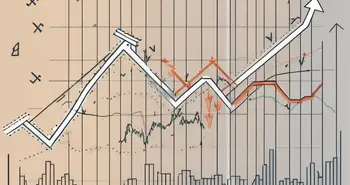 An upward and downward spiraling graph representing investment returns