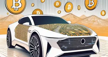 A convertible car made out of digital code