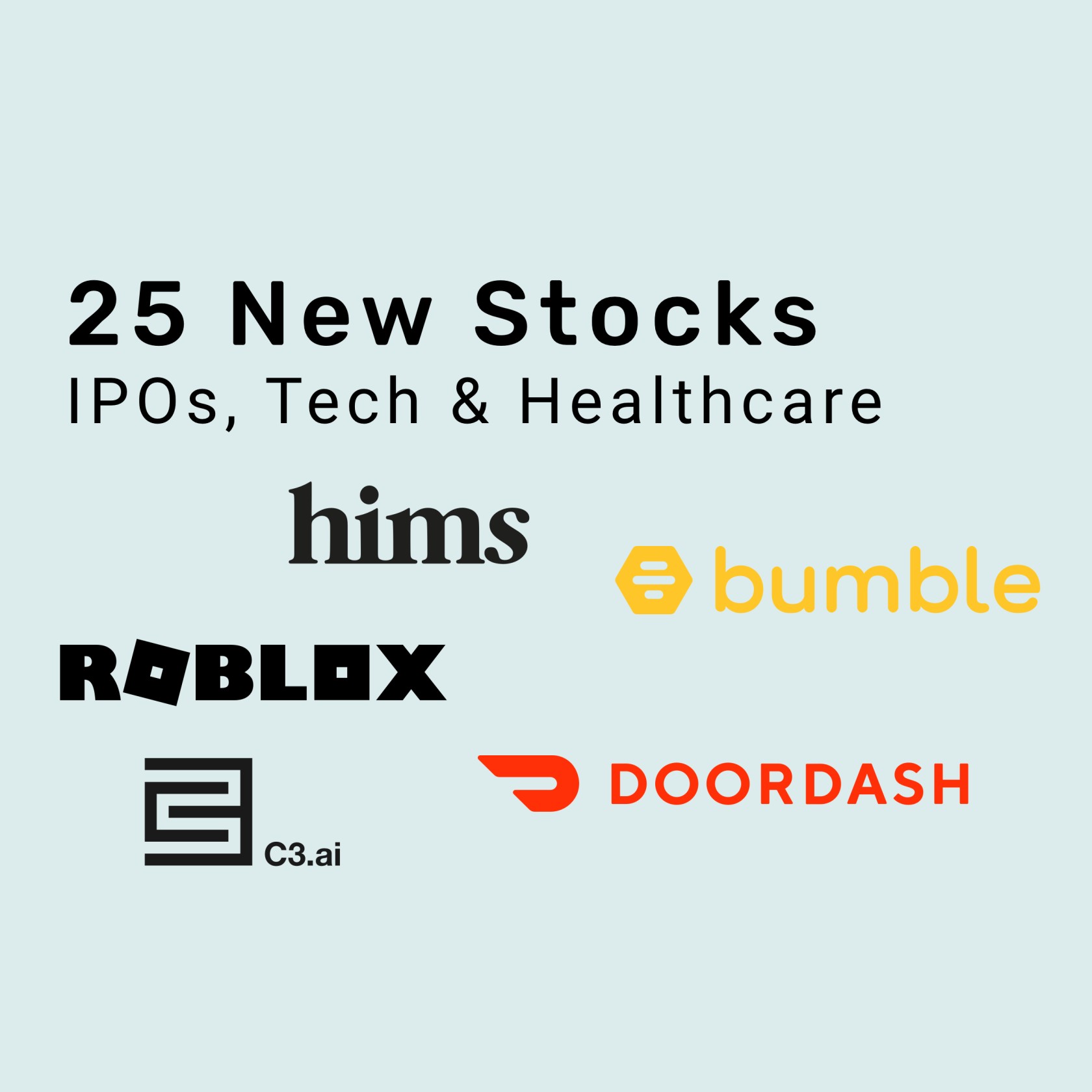 Logos of new stocks added to Morpher like Roblox, Hims, and DoorDash.